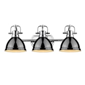 Golden Lighting Duncan 3 Light 25" Wide Vanity Light Black