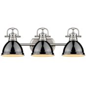 Golden Lighting Duncan 3 Light 25" Wide Vanity Light Black