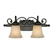 Golden Lighting Two Light Bathroom Fixture from the Belle Meade Collection Rubbed Bronze
