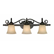 Golden Lighting Belle Meade 3 Light Bathroom Vanity Light Rubbed Bronze