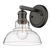 Golden Lighting Carver 9" Tall Bathroom Sconce Matte Black