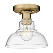 Golden Lighting Carver 8" Wide Semi-Flush Ceiling Fixture Brushed Champagne Bronze