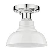Golden Lighting Carver 8" Wide Semi-Flush Ceiling Fixture Chrome