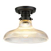 Golden Lighting Clary 10" Wide Semi-Flush Ceiling Fixture Matte Black