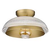 Golden Lighting Crawford 12" Wide Semi-Flush Ceiling Fixture Brushed Champagne Bronze