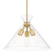 Golden Lighting Malta 3 Light 18" Wide Pendant Brushed Champagne Bronze