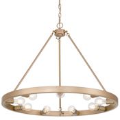 Golden Lighting Castile 9 Light 32" Wide Ring Outdoor Chandelier French Gold