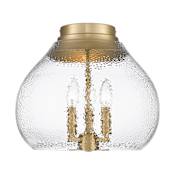 Golden Lighting Ariella 3 Light Flush Mount Ceiling Fixture Brushed Champagne Bronze
