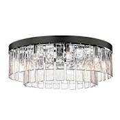 Golden Lighting Ciara 9 Light 27" Wide Semi-Flush Ceiling Fixture Matte Black