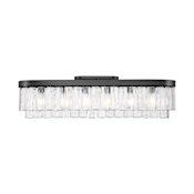 Golden Lighting Ciara 6 Light 42" Wide Semi-flush Linear Ceiling Fixture Matte Black