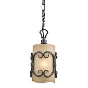 Golden Lighting Madera Mini Pendant with 1 Light Black Iron