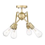 Golden Lighting Axel 4 Light 7" Wide Semi-Flush Ceiling Fixture Brushed Champagne Bronze