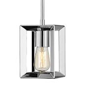 Golden Lighting Single Light 5" Wide Pendant From the Smyth Collection Chrome