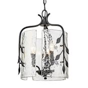 Golden Lighting Calla 3 Light 13" Wide Pendant Natural Black