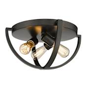 Golden Lighting Colson 14" Wide Flush Mount Ceiling Fixture Etruscan Bronze