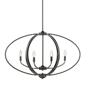 Golden Lighting Colson 6 Light 34-1/2" Wide Chandelier Etruscan Bronze