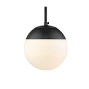 Golden Lighting Dixon Single Light 8" Wide Mini Pendant Black