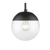 Golden Lighting Dixon Single Light 8" Wide Mini Pendant Black