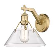 Golden Lighting Orwell 10" Tall Bathroom Sconce with a Clear Glass Shade Brushed Champagne Bronze