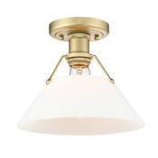 Golden Lighting Orwell 10" Wide Semi-Flush Ceiling Fixture Brushed Champagne Bronze