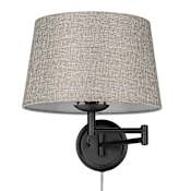 Golden Lighting Eleanor 13" Tall Hardwired or Plug-In Wall Sconce Matte Black