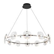 Golden Lighting Celestia 18 Light 49" Wide LED Crystal Ring Chandelier Chrome