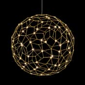 Golden Lighting Spheris 32" Wide Pendant Natural Brass