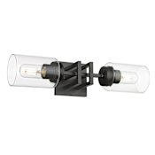 Golden Lighting Tribeca 2 Light 19" Wide Bathroom Vanity Light Matte Black / Matte Black