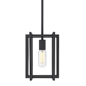 Golden Lighting Tribeca Single Light 7" Wide Mini Pendant Black / Black