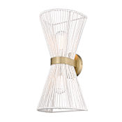 Golden Lighting Avon 2 Light 17" Tall Wall Sconce Brushed Champagne Bronze