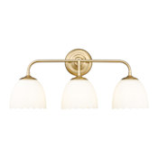 Golden Lighting Dorinda 3 Light 7" Wide Vanity Light Brushed Champagne Bronze / Opal Glass