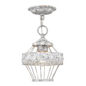 Golden Lighting Ferris Single Light 8" Wide Semi-Flush Ceiling Fixture / Pendant Oyster
