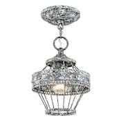 Golden Lighting Ferris Single Light 8" Wide Semi-Flush Ceiling Fixture / Pendant Blue Verde Patina