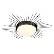 Golden Lighting Kieran 18" Wide LED Flush Mount Bowl Ceiling Fixture with Opal Glass Shade Matte Black