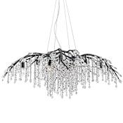 Golden Lighting Autumn Twilight 12 Light 40" Wide Crystal Abstract Chandelier Black Iron
