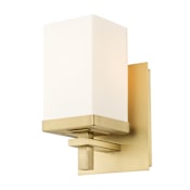 Golden Lighting Maddox 8" Tall Bathroom Sconce Brushed Champagne Bronze / Opal