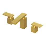 Graff Solar 1.2 GPM Widespread Bathroom Faucet 24K Brushed Gold Plated