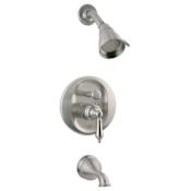 Graff Elegante Tub and Shower Trim Package with 2 GPM Single Function Shower Head Brushed Nickel