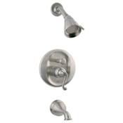 Graff Elegante Tub and Shower Trim Package with 2 GPM Single Function Shower Head and Lever Handle Brushed Nickel