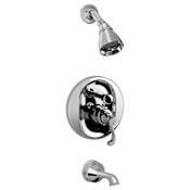 Graff Elegante Tub and Shower Pressure Balanced Trim Package with 2 GPM Single Function Shower Head Brushed Nickel