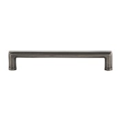 Grandeur Carre 6" Center to Center Solid Brass Cabinet Handle / Drawer Handle Antique Pewter