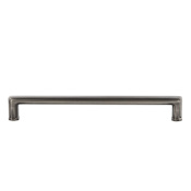 Grandeur Carre 8" Center to Center Solid Brass Cabinet Handle / Drawer Handle Antique Pewter
