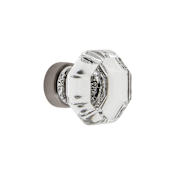 Grandeur Chambord 1-3/8" Faceted Geometric Luxury Crystal Cabinet Knob / Drawer Knob Antique Pewter