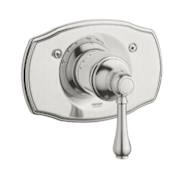 Grohe Geneva Thermostatic Valve Trim and Metal Lever Handle - Less Valve Brushed Nickel