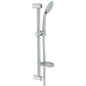 Grohe Euphoria Hand Shower Set with 24" Slide Bar, 59" Hose and Soap Dish 1.5gpm WaterCare Starlight Chrome