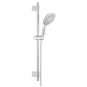 Grohe Power & Soul Multi-Function Hand Shower Package with DreamSpray and SpeedClean Technology - Includes Slide Bar, Hose and Bracket Starlight Chrome