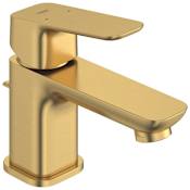 Grohe Cubeo 1.2 GPM Single Hole Bathroom Faucet with Pop-Up Drain Assembly Brushed Cool Sunrise