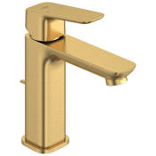 Grohe Cubeo 1.2 GPM Single Hole Metal Bathroom Faucet with Pop-Up Drain Assembly Brushed Cool Sunrise
