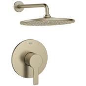 Grohe Lineare Shower Only Trim Package with 1.75 GPM Single Function Shower Head with EcoJoy, DreamSpray, and SpeedClean Technologies and SilkMove Cartridge Brushed Nickel