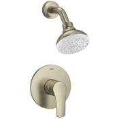 Grohe Eurosmart Shower Only Trim Package with 1.75 GPM Multi Function Shower Head with EcoJoy, DreamSpray and SpeedClean Technologies and SilkMove Cartridge Brushed Nickel
